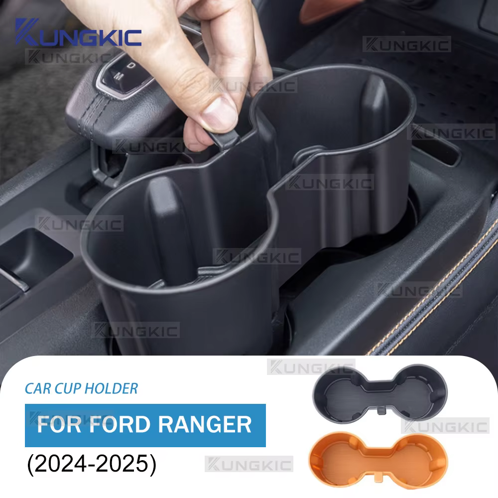 Pour Ford Ranger 2023 2024 2025 2026 Boîte de rangement pour gobelets et accoudoir de console centrale de voiture