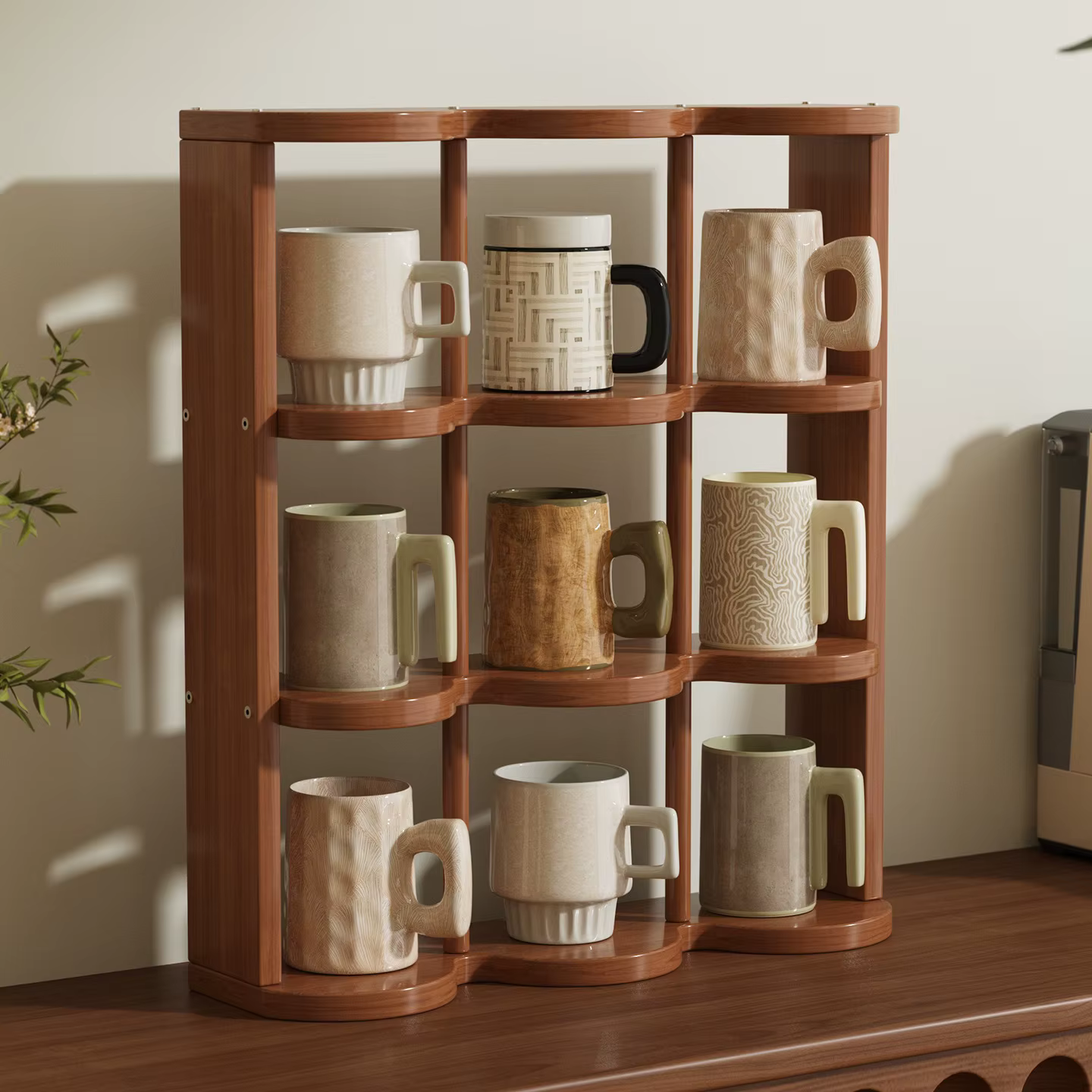 Porte-gobelet multicouche en bois