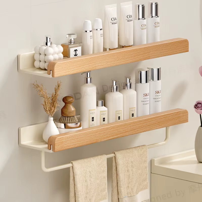 Étagère murale en bois pour salon