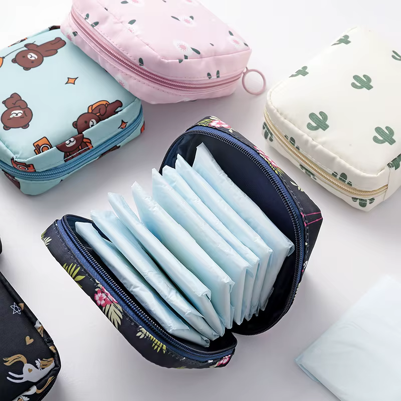 Sac de Rangement pour Serviettes Hygiéniques et Tampons pour Femme