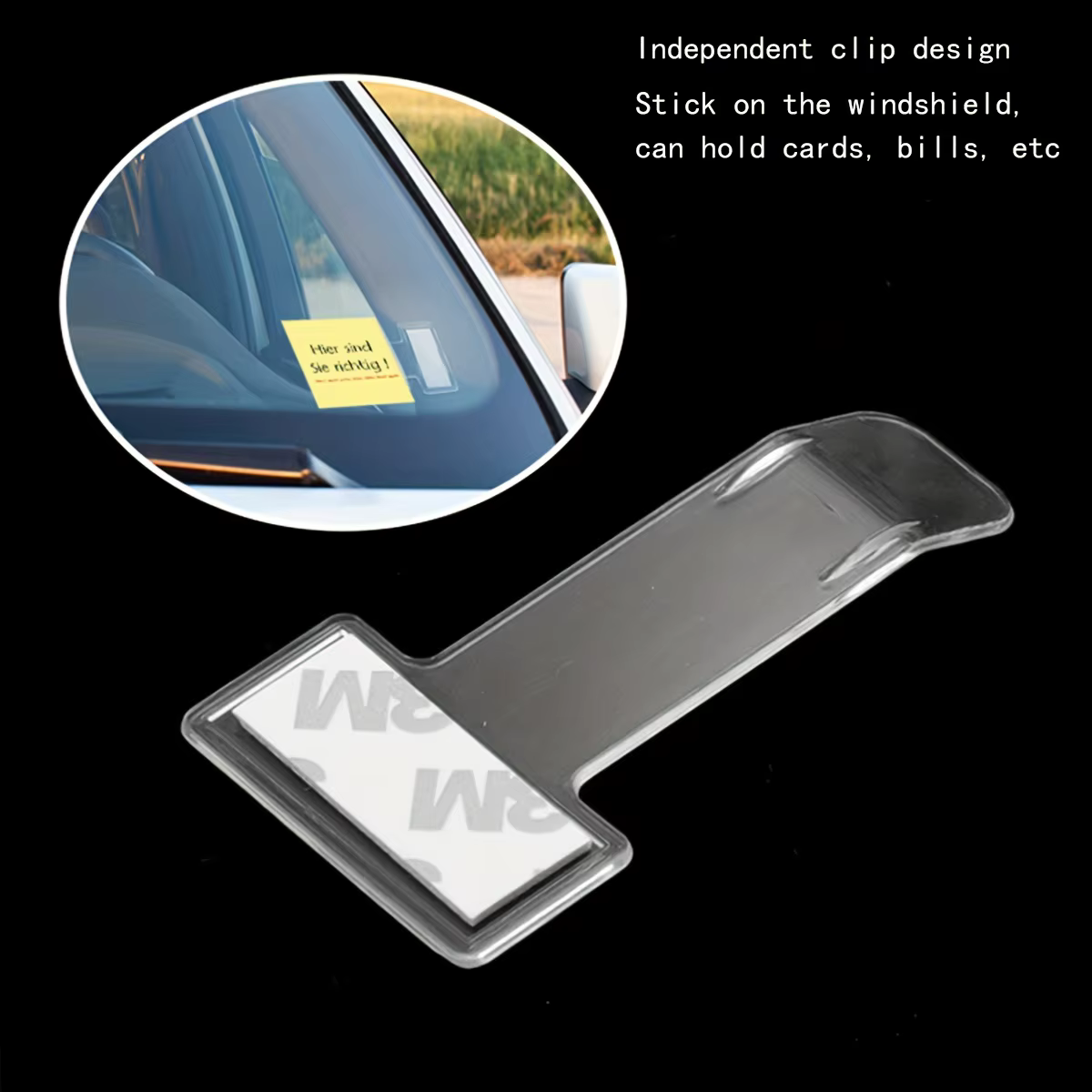 Porte-billets de voiture transparent multifonctionnel - support pour tickets de stationnement