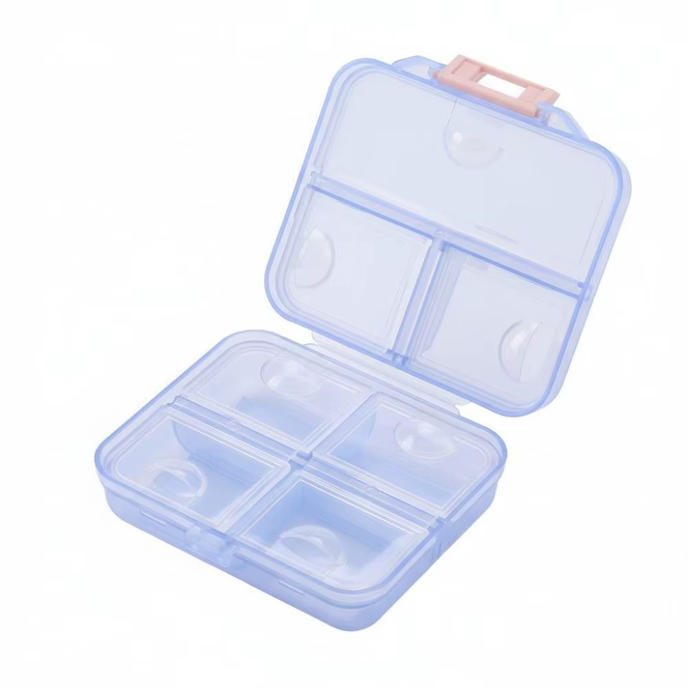 Boîte à pilules avec 7 compartiments, organiseur de médicaments compact, boîte à comprimés avec couvercle hermétique, boîte à pilules hebdomadaire durable