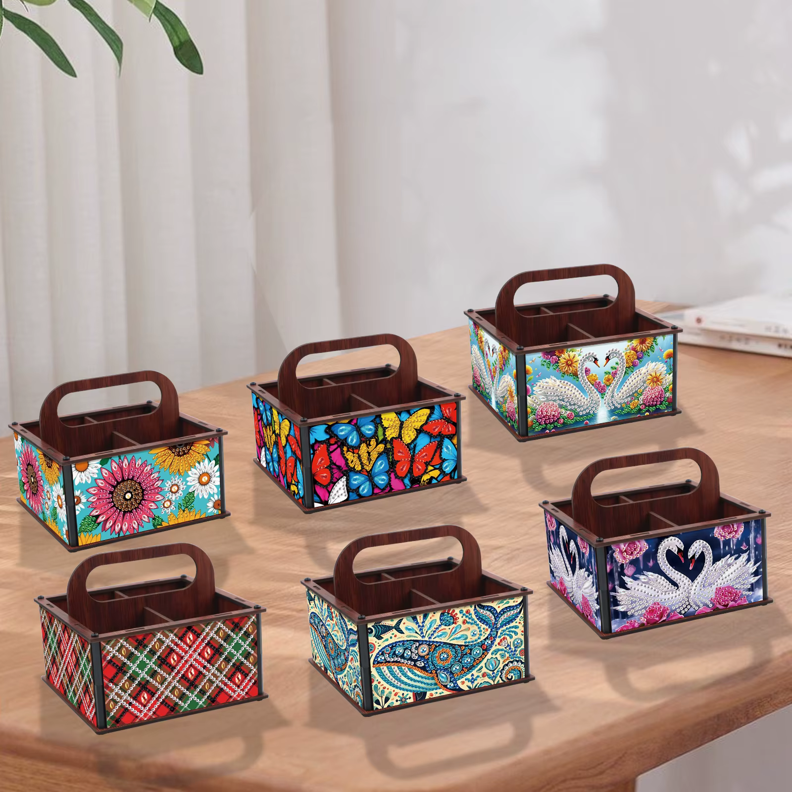 Kits de boîte de rangement portative de peinture de diamant