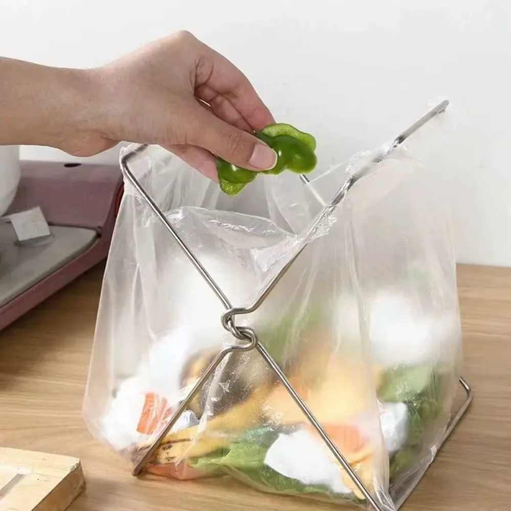Nouveau support poubelle en acier inoxydable