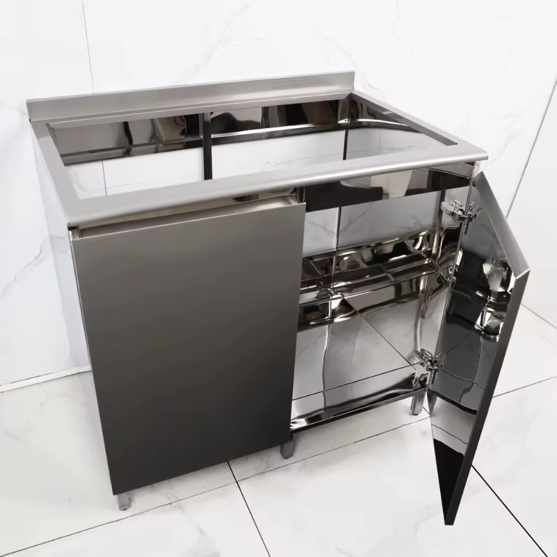 Armoire moderne en acier inoxydable