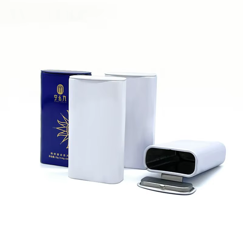 Boîte de rangement portable en fer blanc avec couvercle rabattable