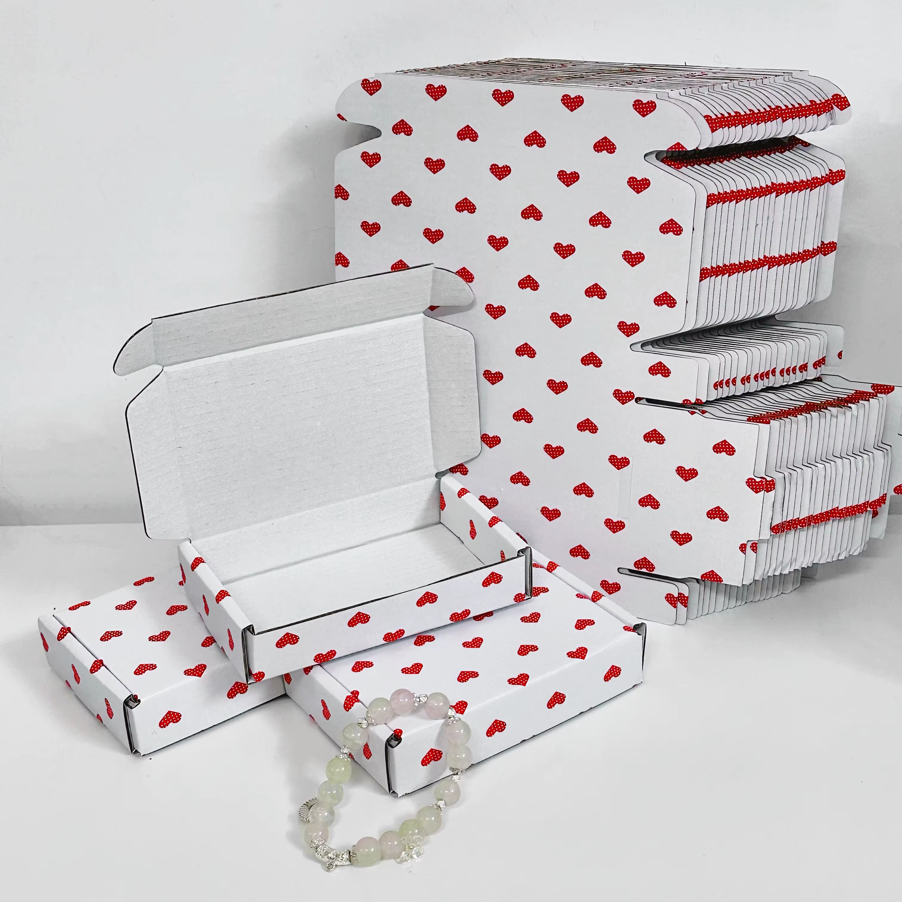 Coffrets cadeaux en forme de cœur 10 pièces avec ouverture spéciale pour l'expédition