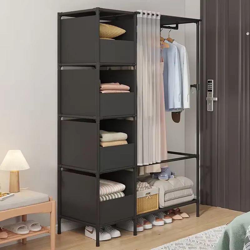 Armoire cintre casier de rangement placards ouverts Dressers armoires lit pliant