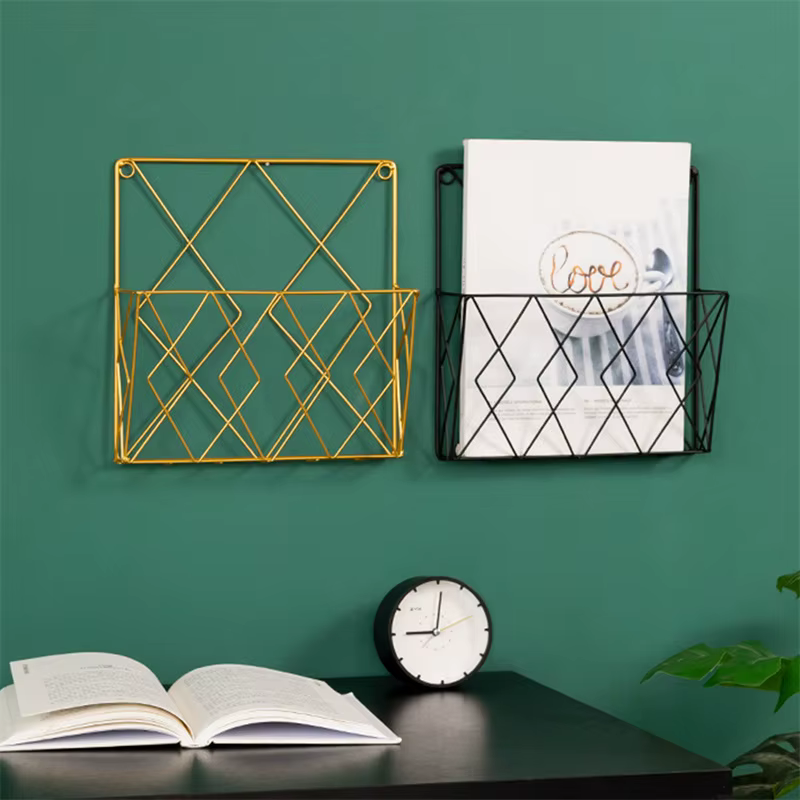 Support de rangement mural en métal pour Magazines et journaux