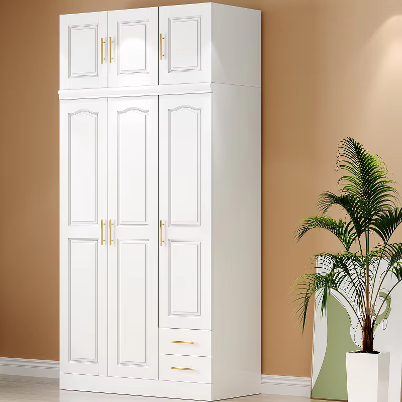 Armoire de luxe européenne moderne blanc femmes affichage Armable garde-robe organisateur