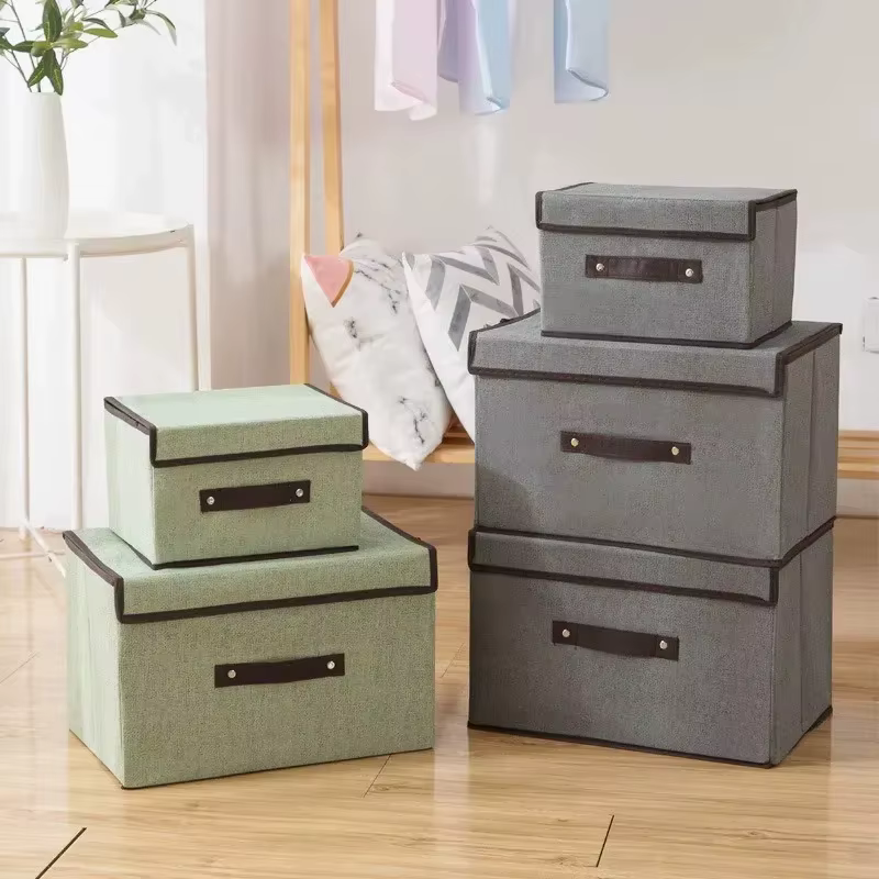 Boîte de rangement pliable en tissu Non tissé