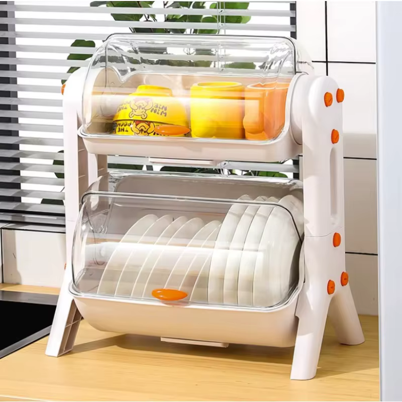 Boîte de rangement de vaisselle de cuisine anti-poussière