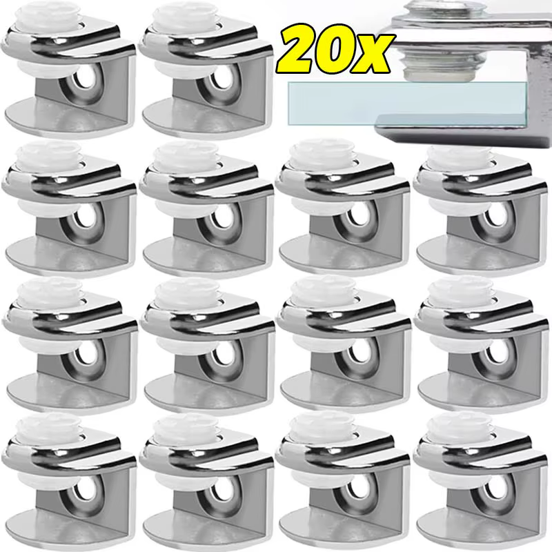 Supports de fixation réglables en alliage de zinc pour étagères en verre de douche