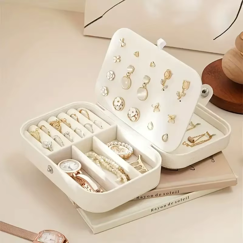 Une boîte à bijoux en flanelle