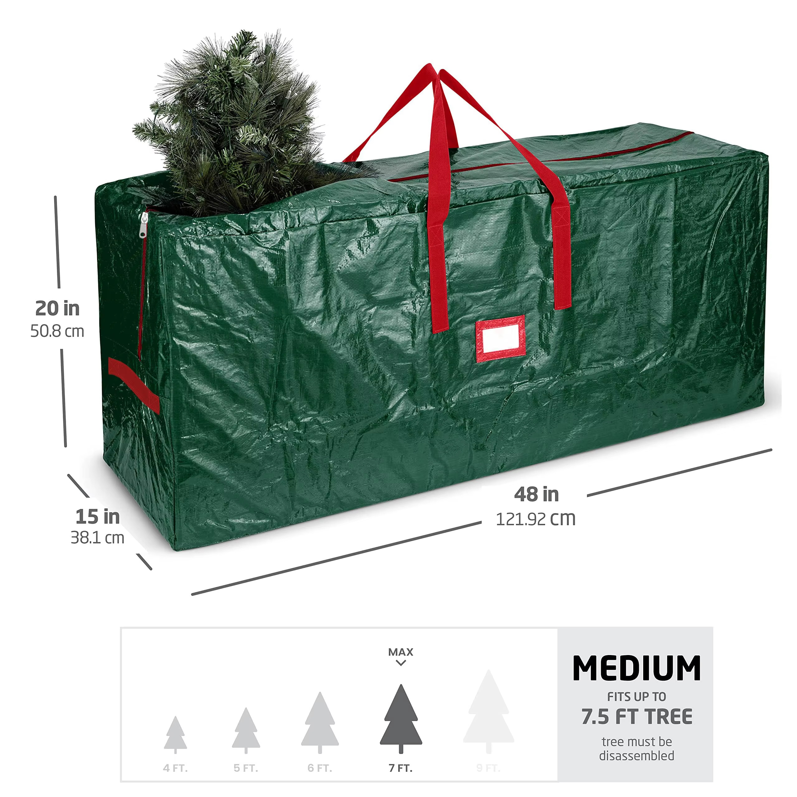 Sac de rangement pour arbre de Noël de grande capacité | Imperméable et anti-poussière