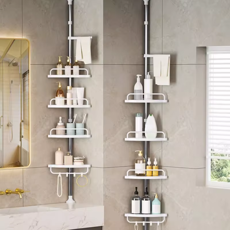 Support de rangement d'angle de salle de bain en acier inoxydable