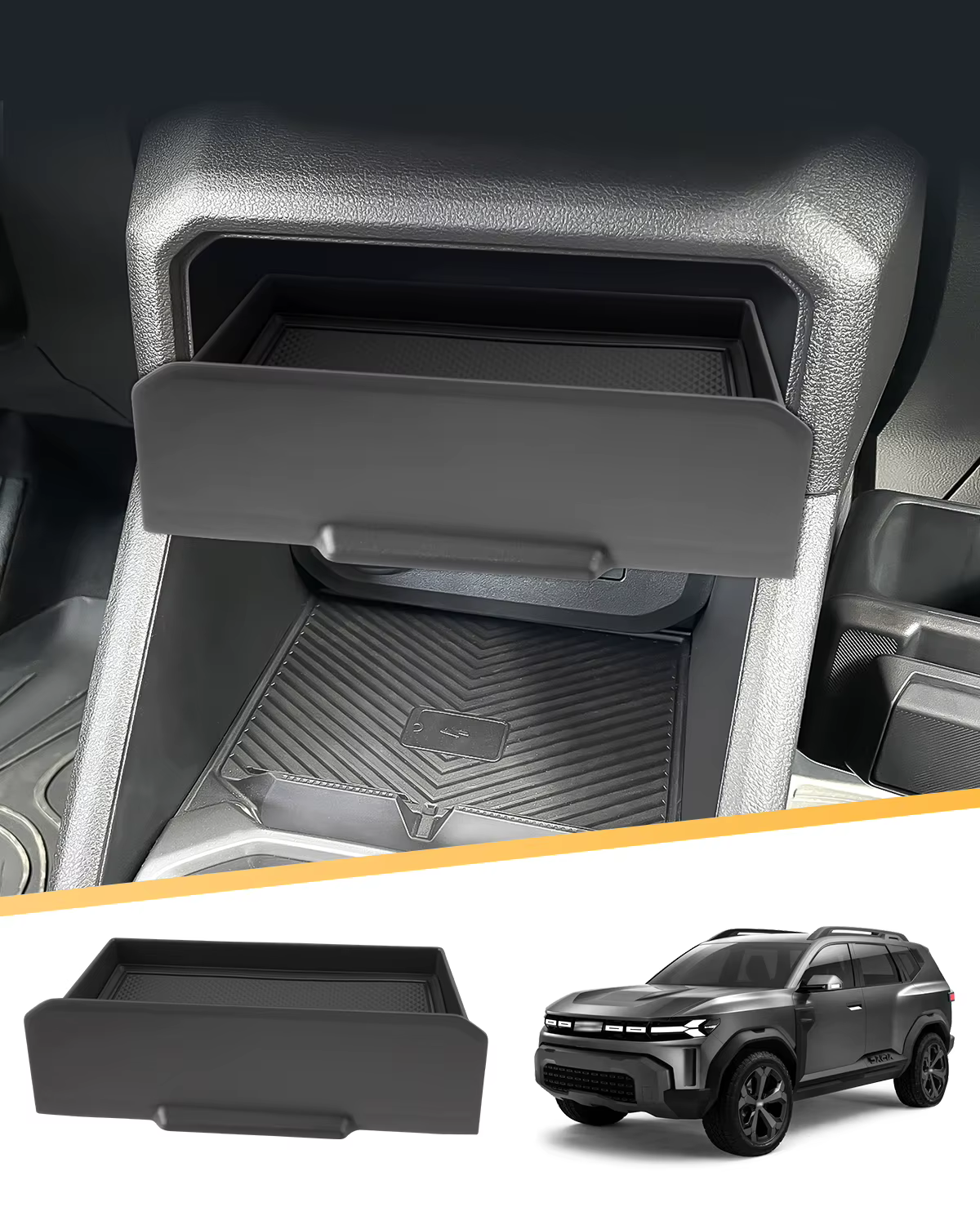 Boîte de rangement centrale pour Dacia Duster 3 2024 2025 2026