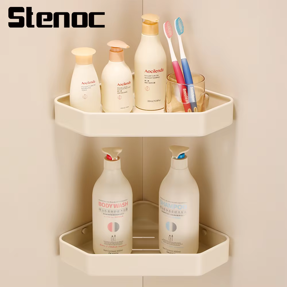 Étagère de salle de bain blanc crème