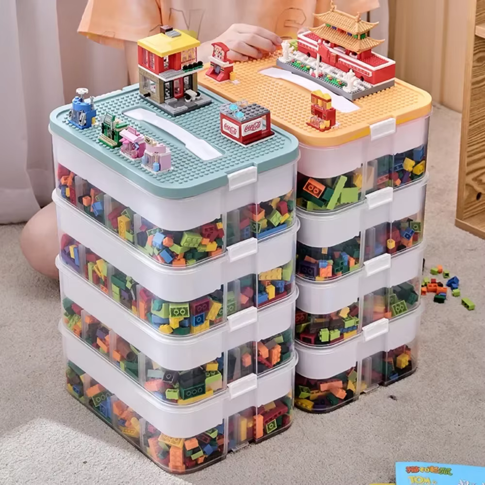 Boîte de rangement de blocs de construction empilables