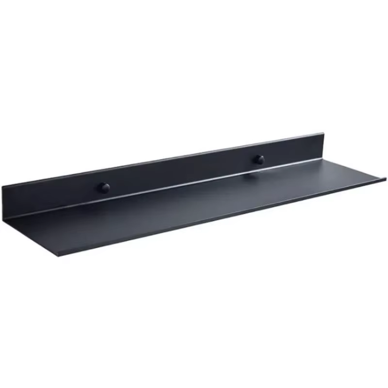 Étagère Murale Murale de Salle de Bain en Promotion 15-50cm Sans Perçage Accessoires de Salle de Bain Étagère de Rangement Moderne pour Cuisine et Douche Noire