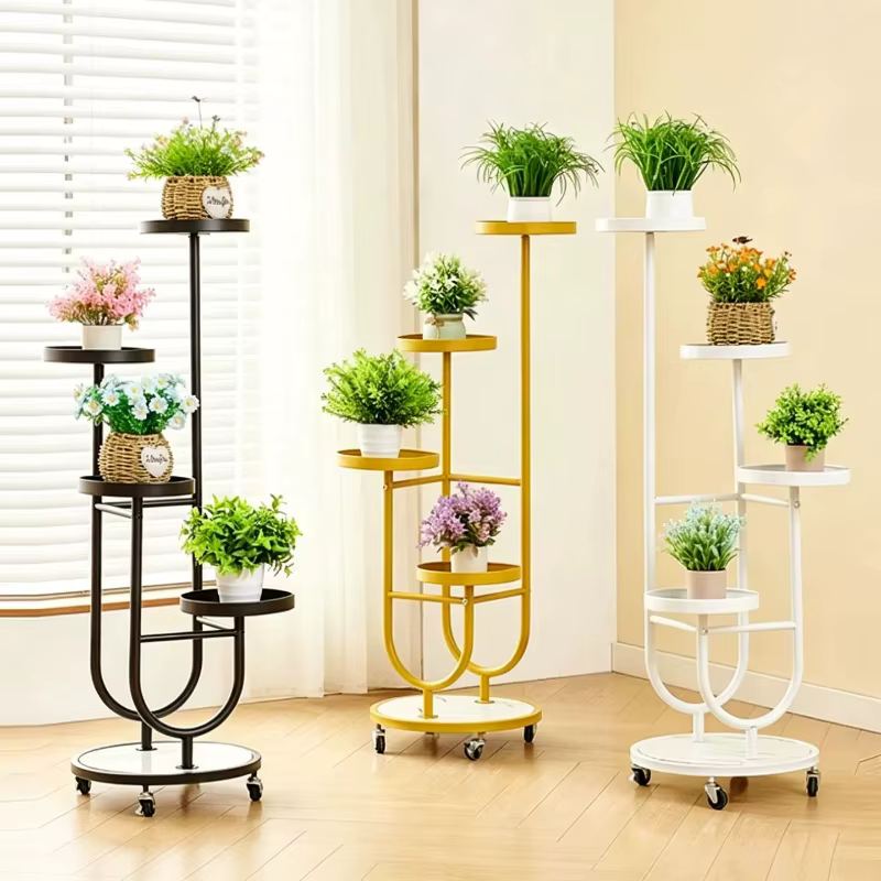 Étagère Flottante Dorée Européenne pour Plantes d'Intérieur