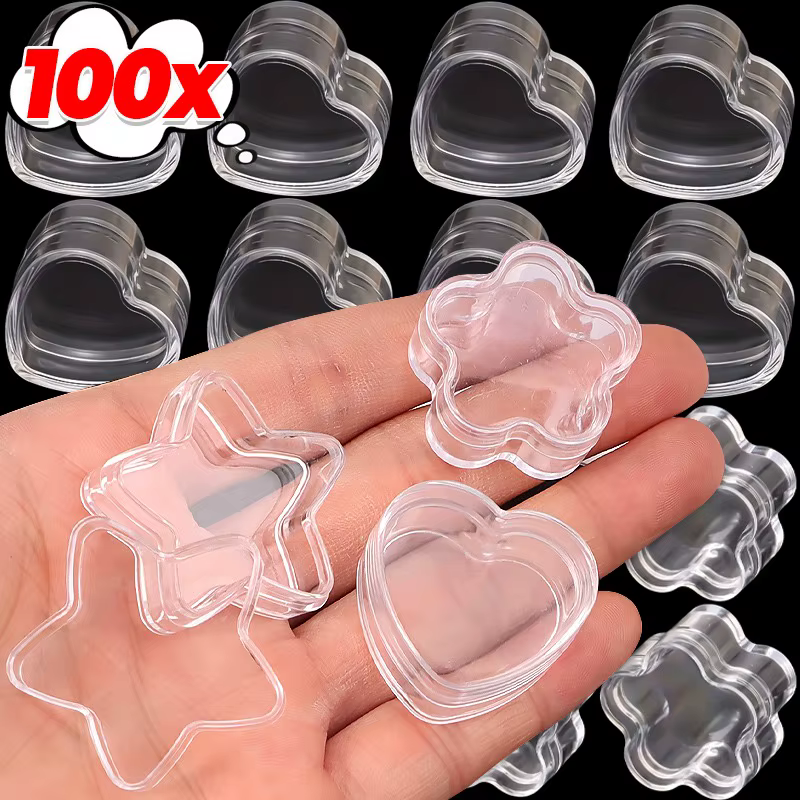 Boîte en plastique transparent avec couvercle