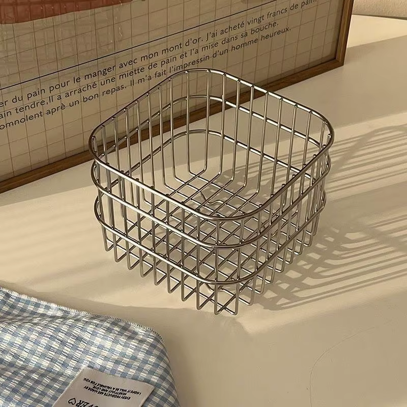 Panier de rangement de bureau en métal