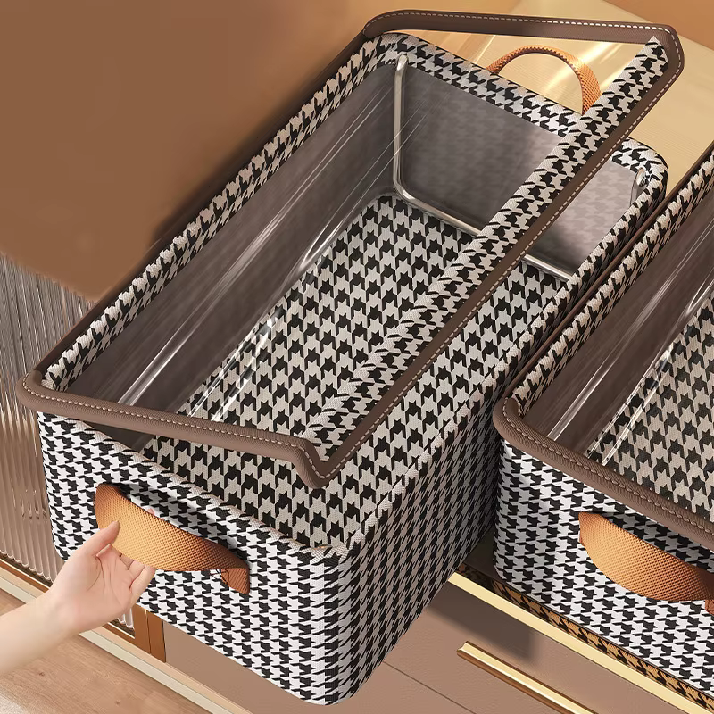 Boîte de rangement pliable en acier pour vêtements