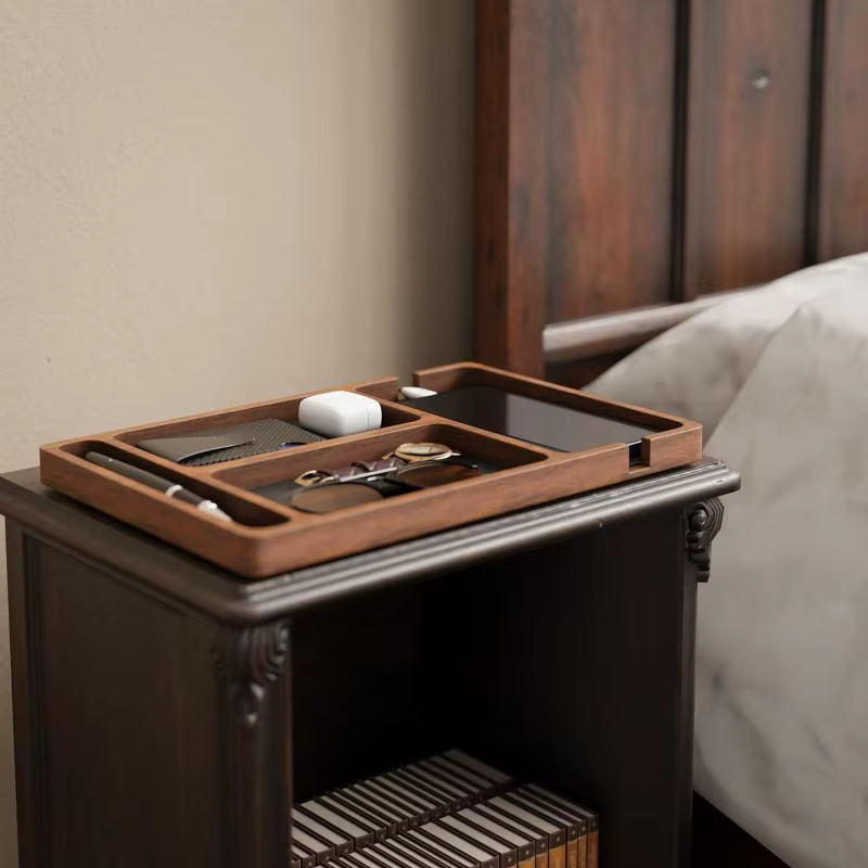 Boîte de rangement de bureau en bois