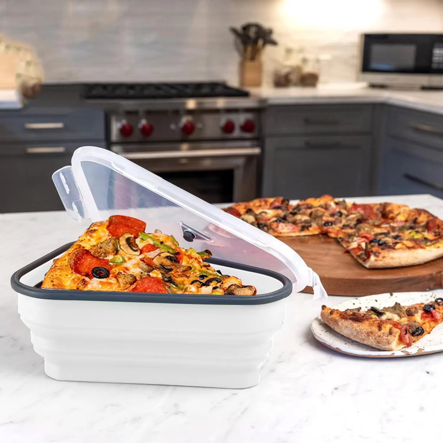 Organisateurs de cuisine en tranches de Pizza