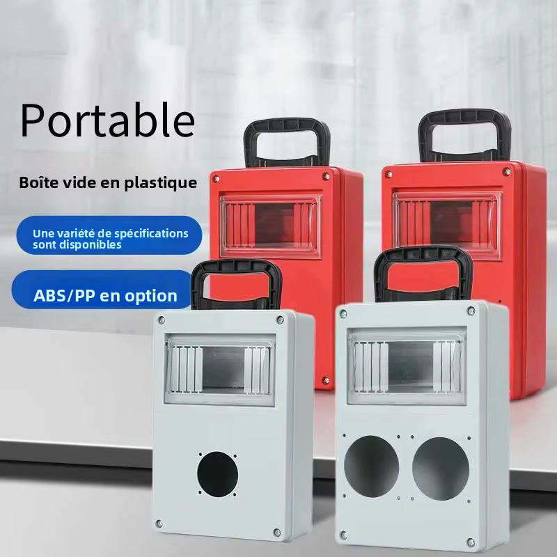 Boîte de distribution électrique portable étanche pour extérieur