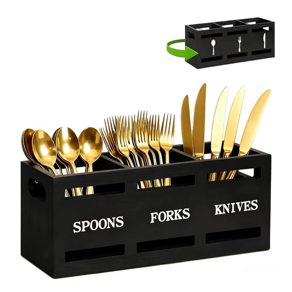 Porte-ustensiles de cuisine en bois