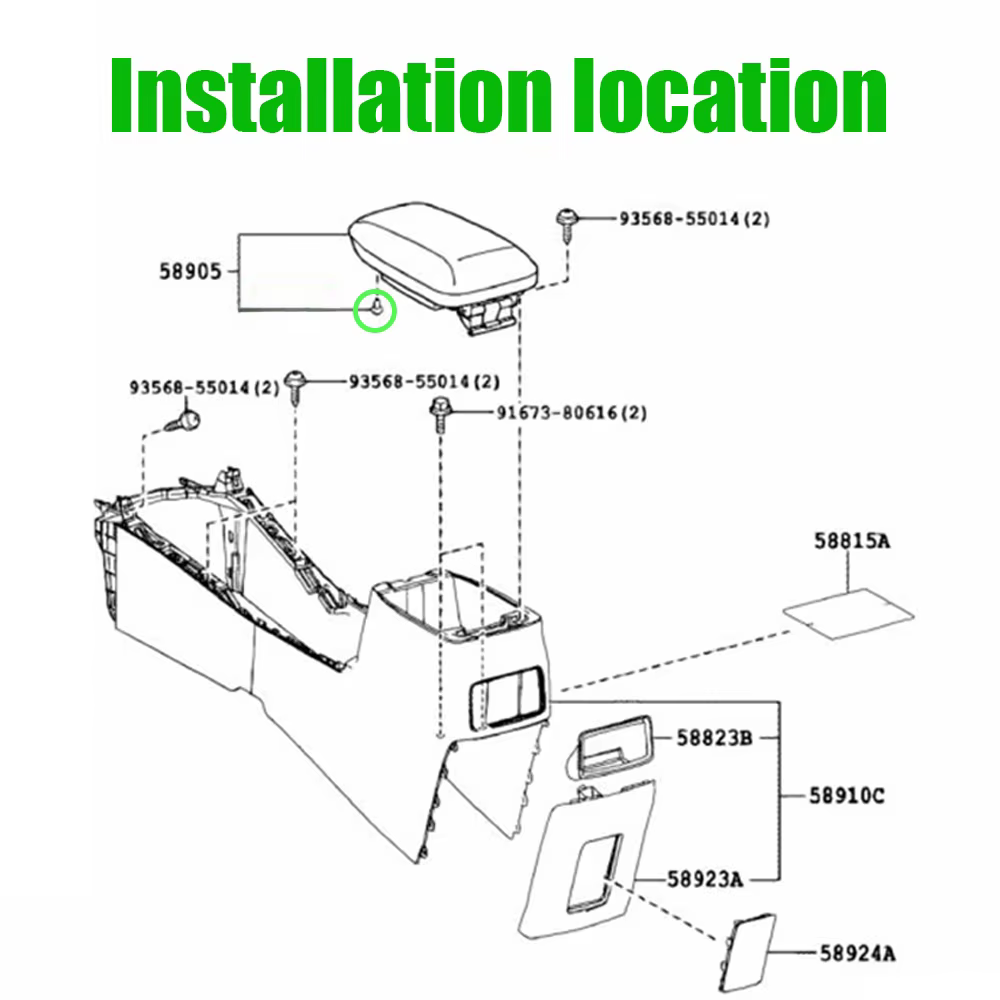 Boîte de rangement pour Console centrale automatique