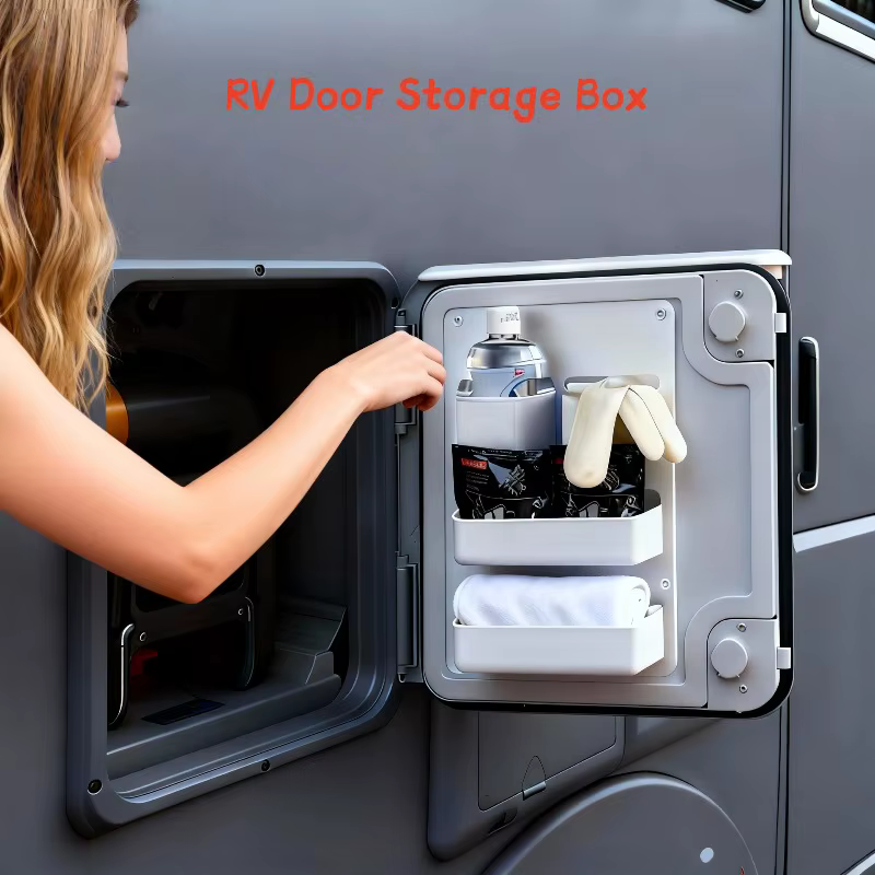 Boîte de rangement pour porte de camping-car
