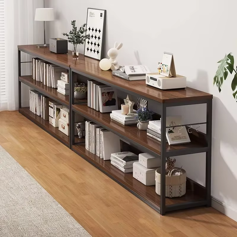 Bibliothèque Simple, étagère murale intégrée du sol au plafond