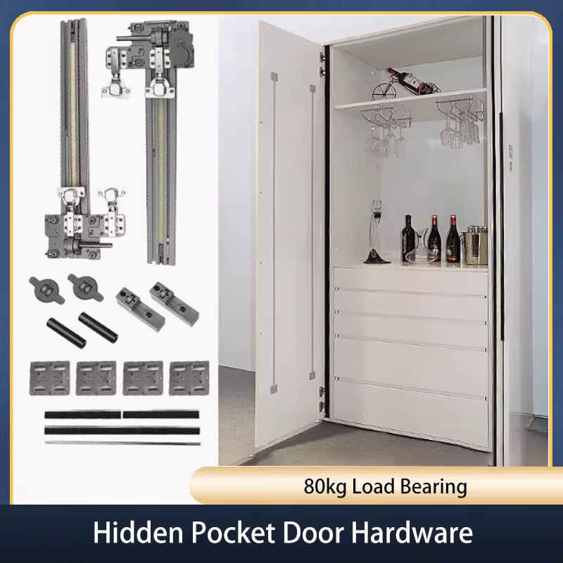Armoire porte battante cachée Rail coulissant