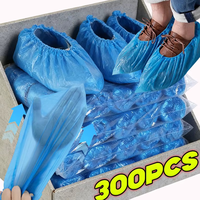 Surchaussures jetables en plastique antidérapantes