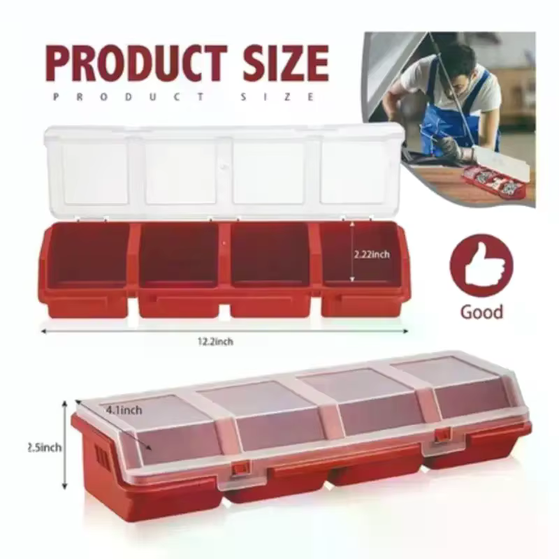 Boîte de rangement pour vis en plastique