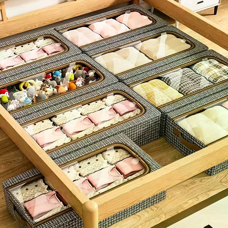 Boîte de rangement pliable pour chaussures sous le lit