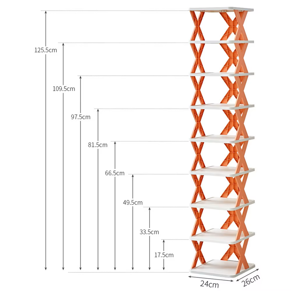 Étagère à chaussures empilable à 2-9 niveaux