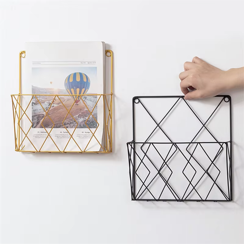Support de rangement mural en métal pour Magazines et journaux