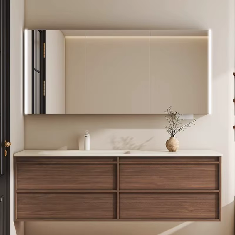 Armoire de salle de bain de luxe en bois