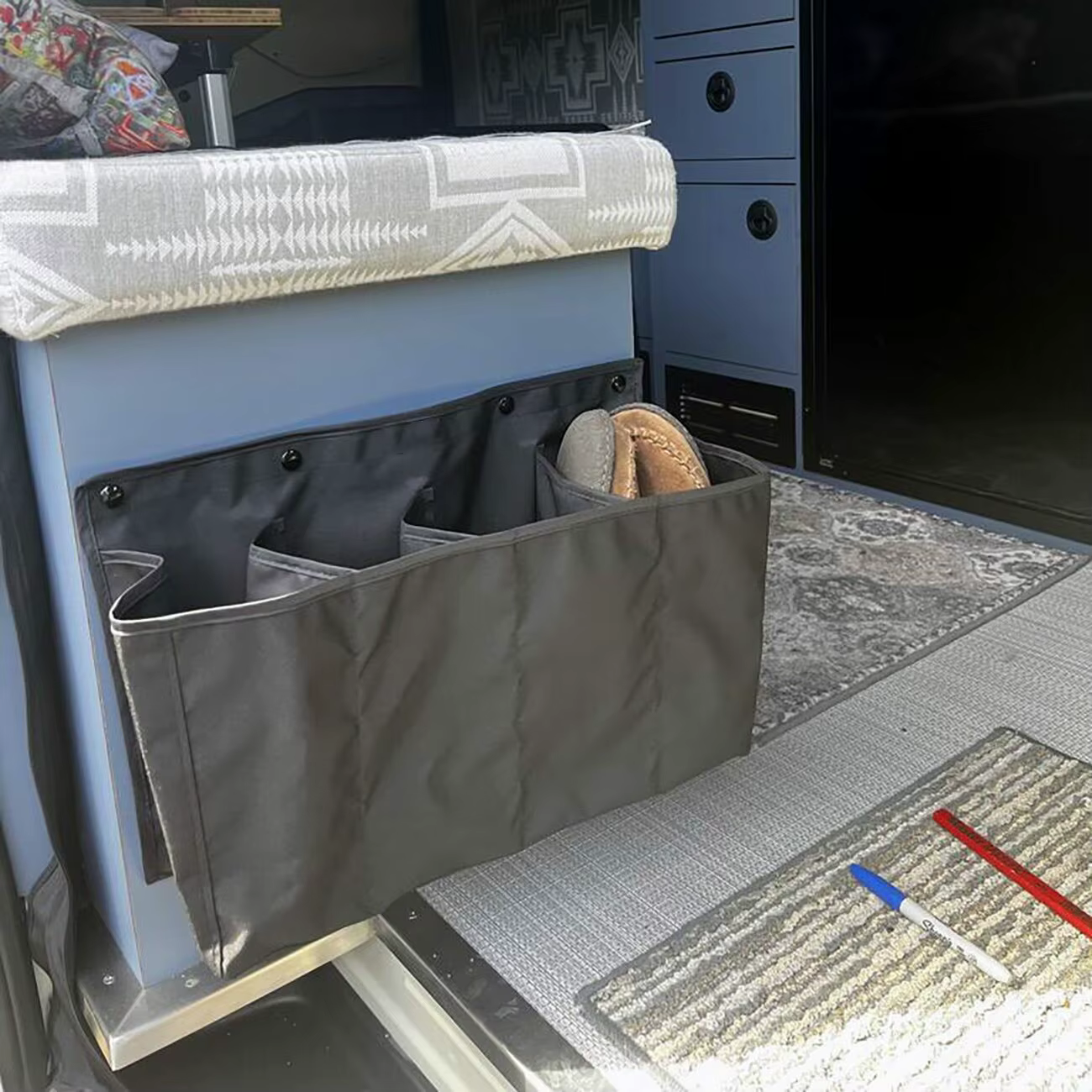 Camper Van rangement de chaussures 10 pouces 4 poches Solution caravane camping-car sac