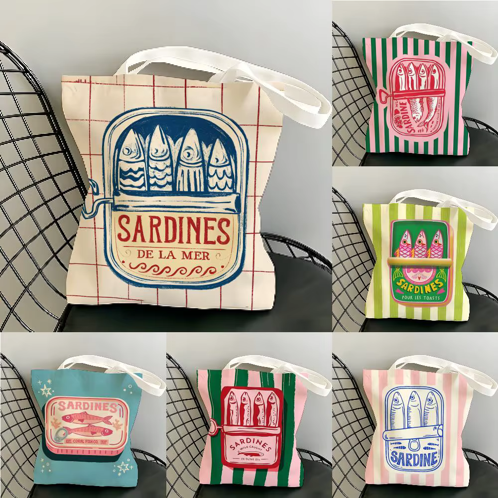 Sacs de rangement pour boîtes de conserve de sardines Coastal Charm