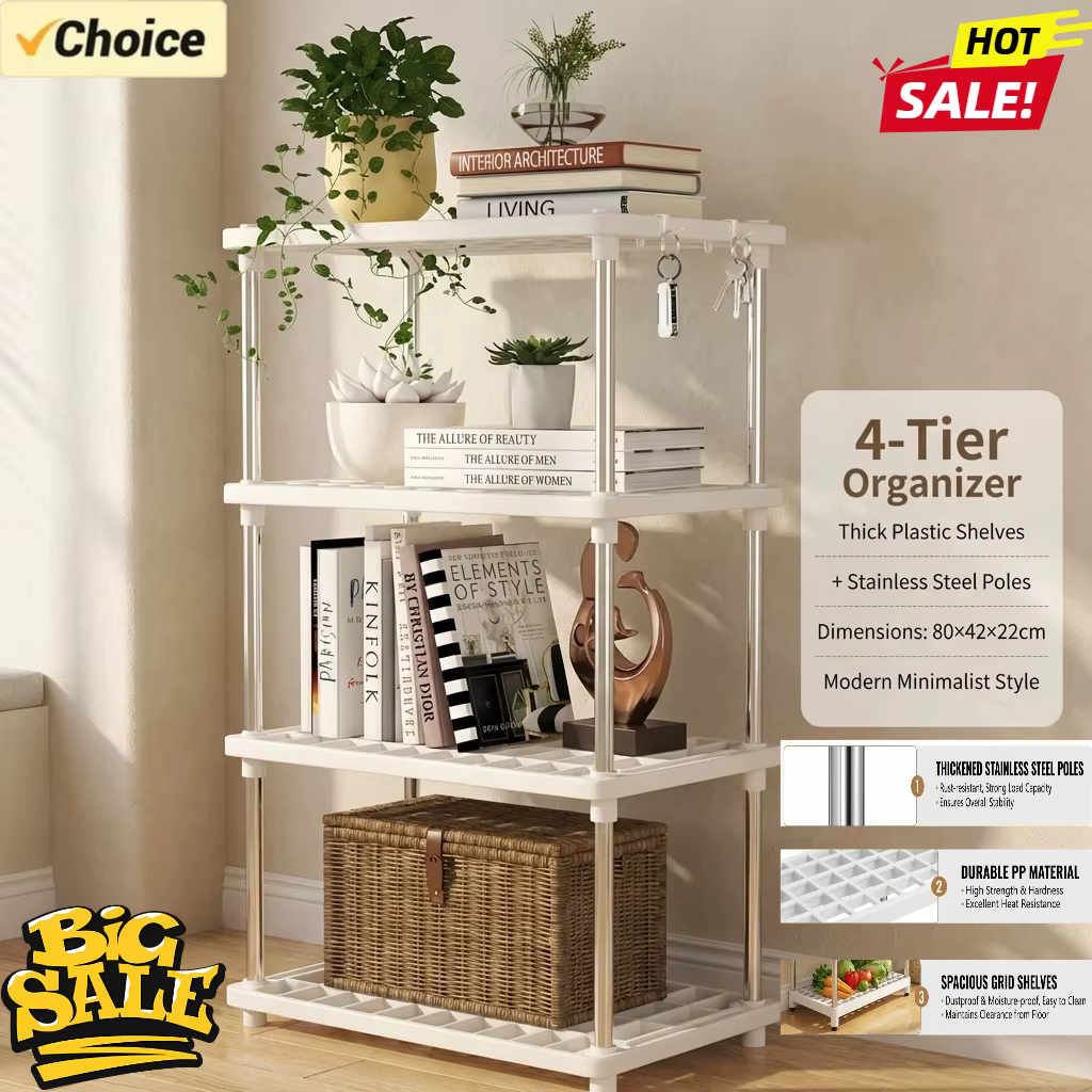 Étagère de rangement à 4 niveaux