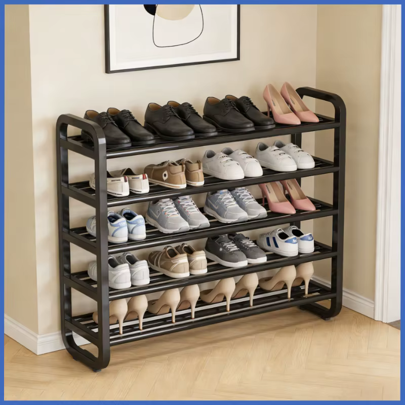 Étagère à chaussures en métal à 5 niveaux - Peut contenir 18 paires