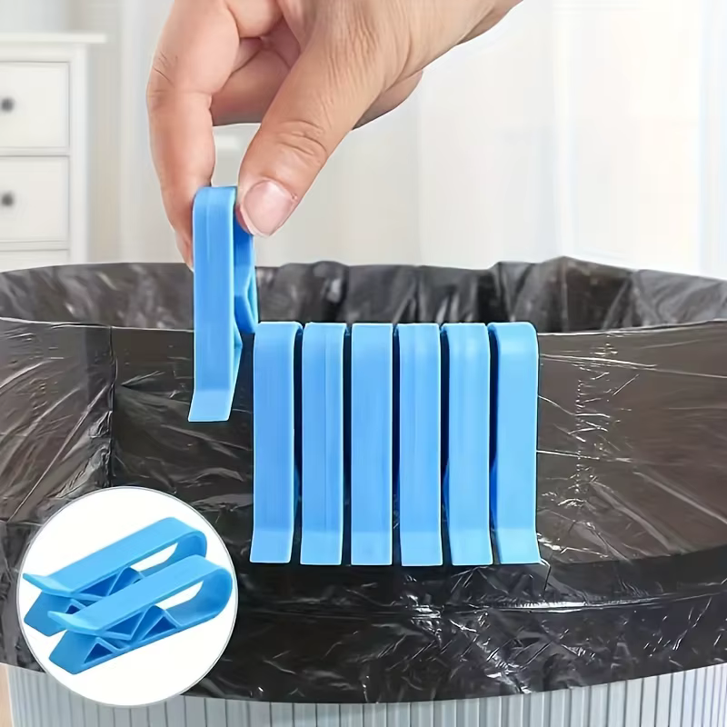 10 clips innovants pour poubelles – support de sac poubelle sûr et antidérapant