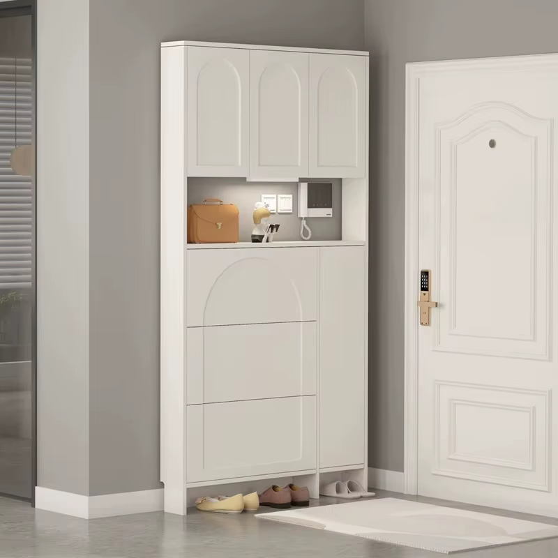 Meuble à chaussures de luxe compact avec couvercles