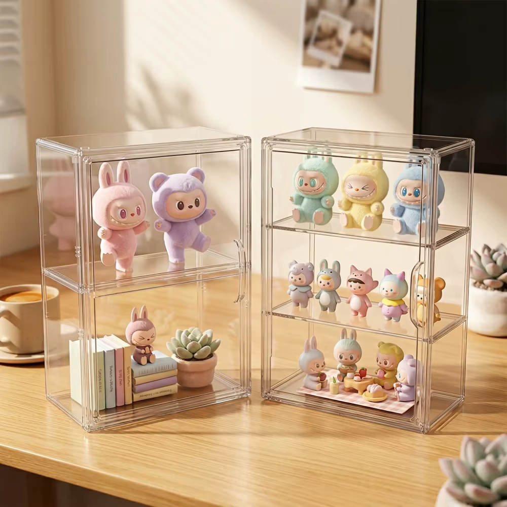 Boîte de rangement transparente avec compartiments