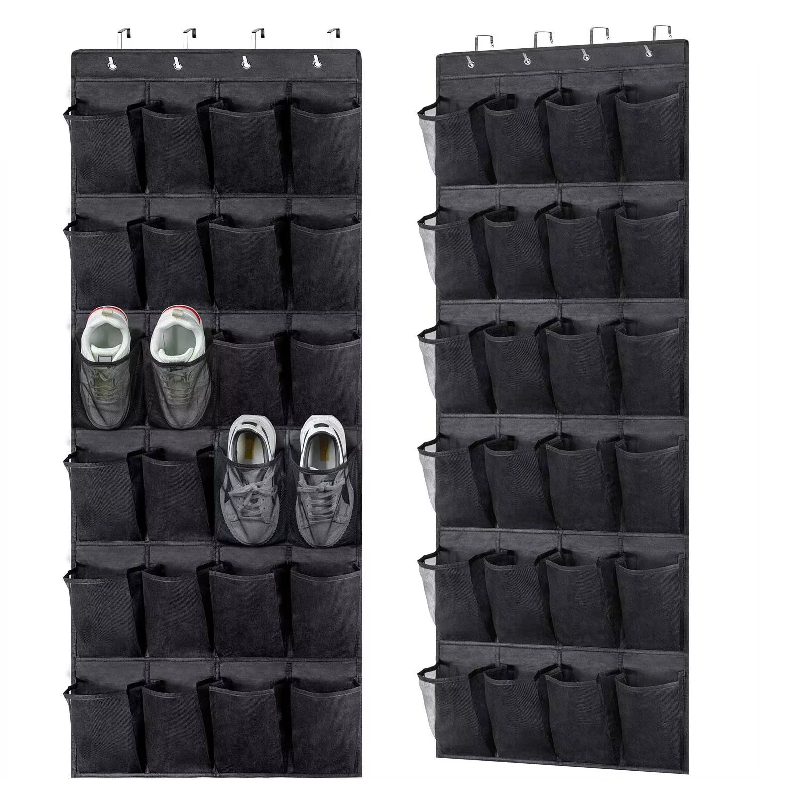 Étagère à chaussures au-dessus de la porte avec 24 grandes poches en maille